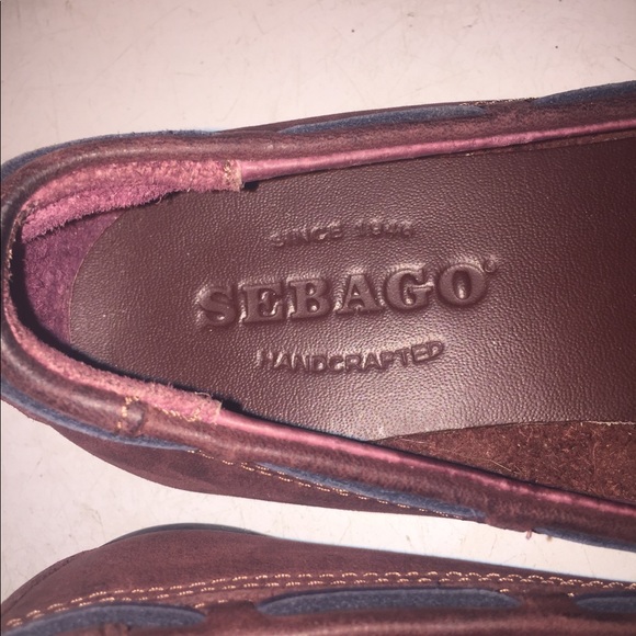 EUC SEBAGO FELUCCA LACE BLACK CHERRY SLIPON SHOES - Picture 3 of 8